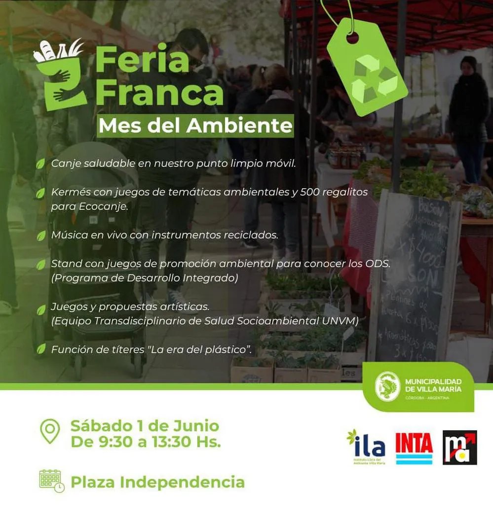 ECOOBJETIVO FOTO VILLA MARIA FERIA FRANCA DIA AMBIENTE FLYER