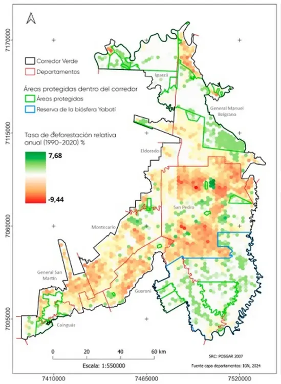 ECOOBJETIVO FOTO MISIONES Tasa de deforestación Corredor Verde