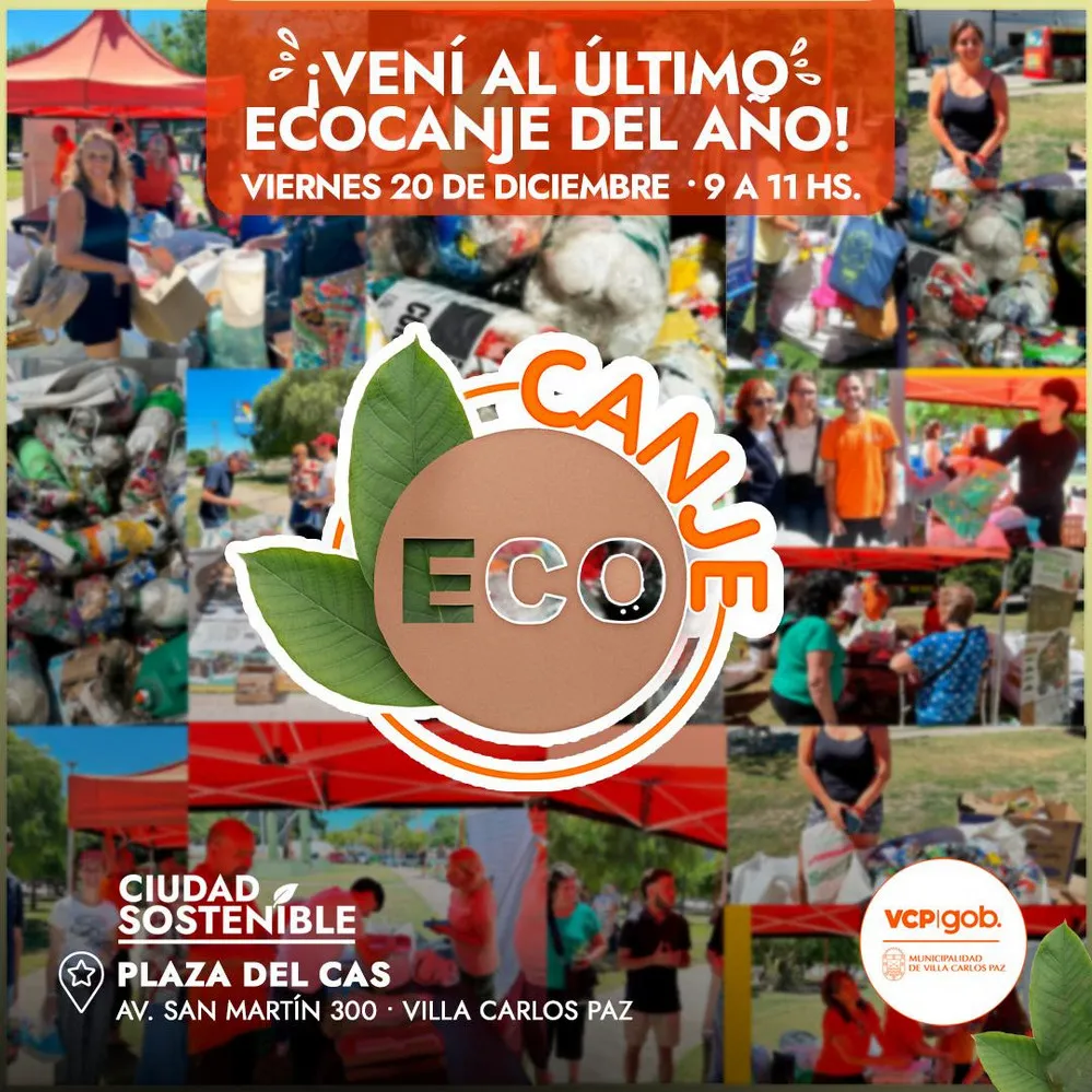 ECOOBJETIVO FOTO VILLA CARLOS PAZ ECOCANJE DICIEMBRE 2024