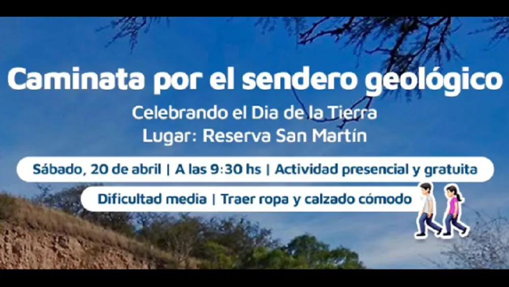 sendero geológico de la Reserva Natural San Martín
