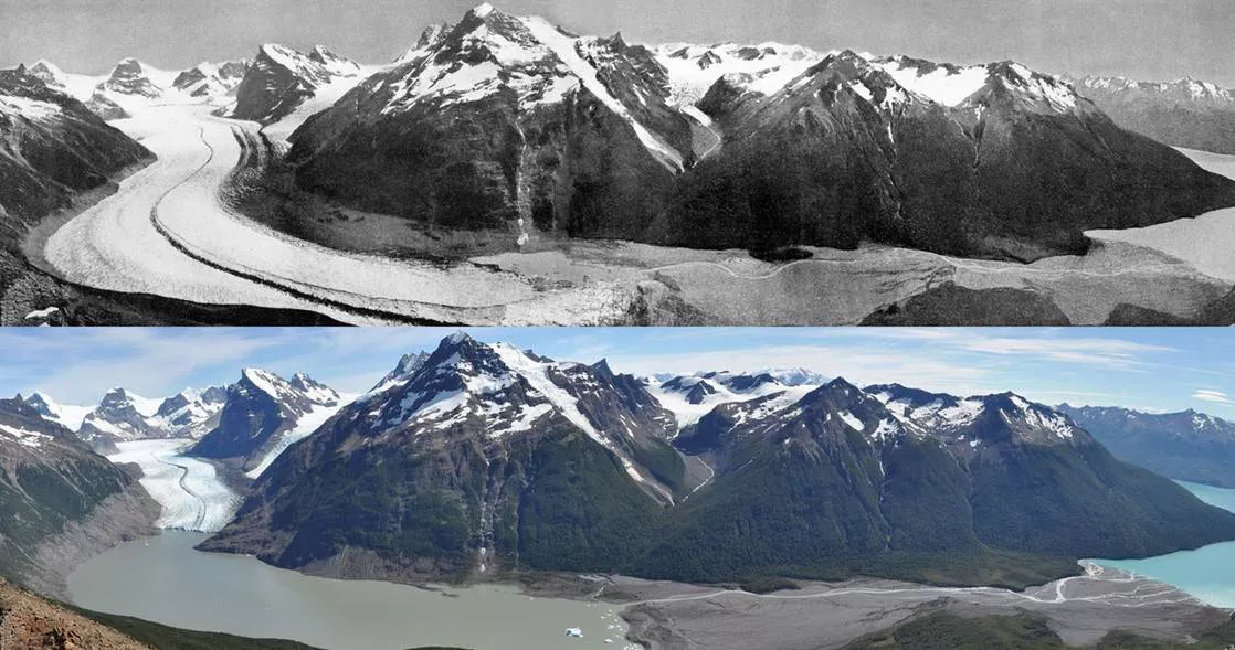 retraccion de glaciar Ameghino