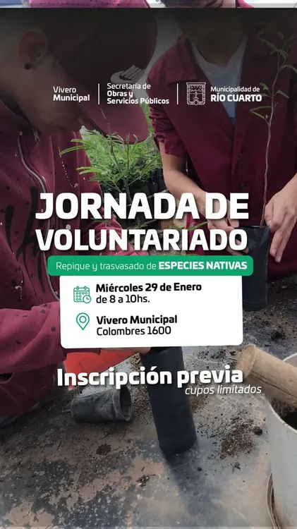 ECOOBJETIVO FOTO RIO CUARTO VIVERO MUNICIPAL VOLUNTARIADO